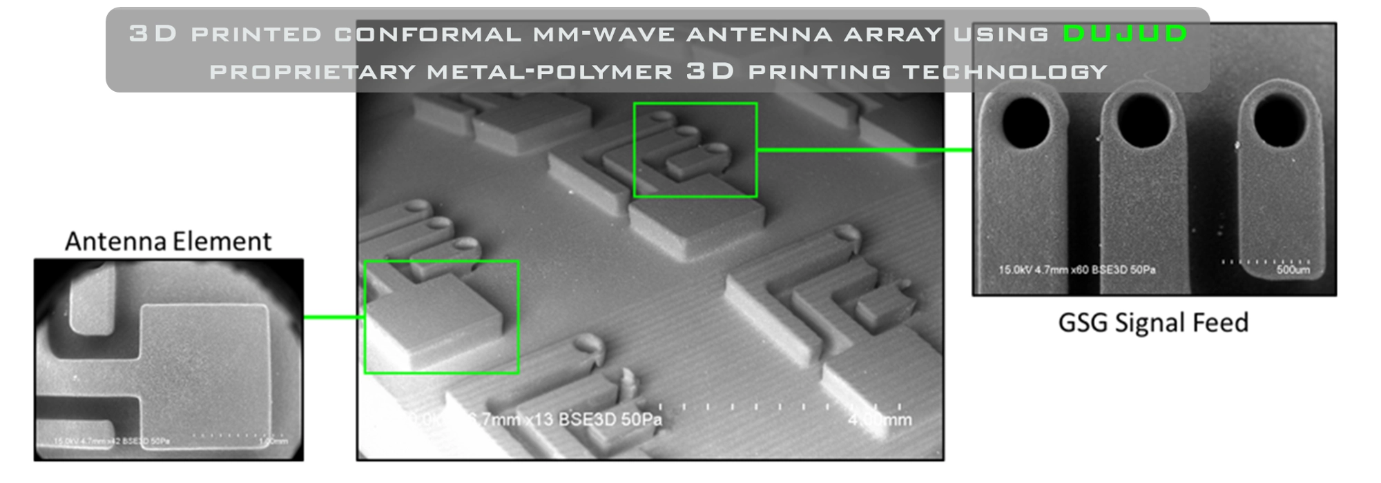 Conformal metal antenna 3D printed
